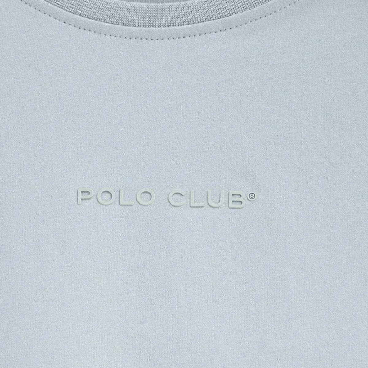 Camiseta azul claro de manga corta y corte recto con logo engomado Polo Club