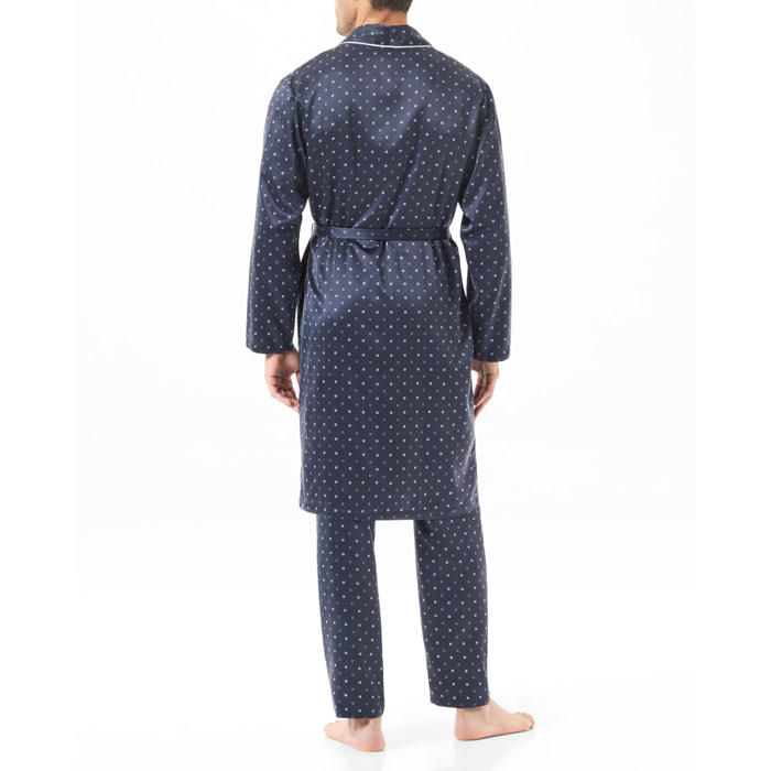 Bata corta cruzada azul marino