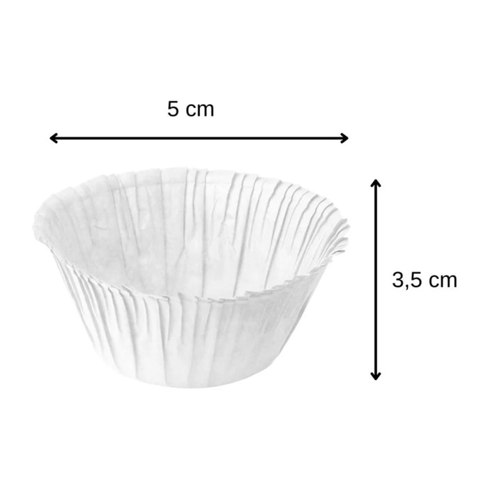 Lot de 90 moules à muffins en papier blanc épais 7,5 cm Zenker Smart Pastry