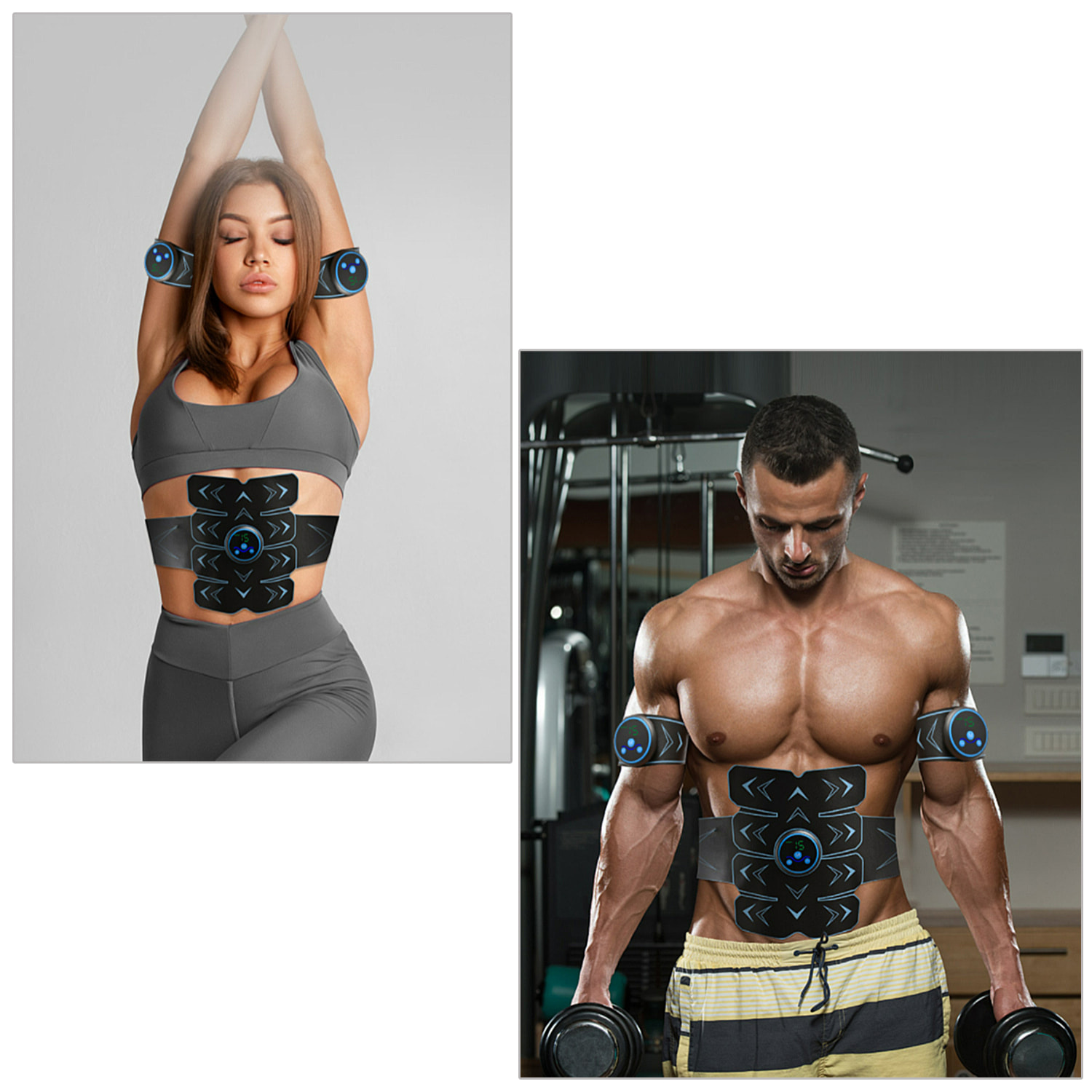 Banda di stimolazione Smart EMS. Massaggiatore stimolante per le braccia.