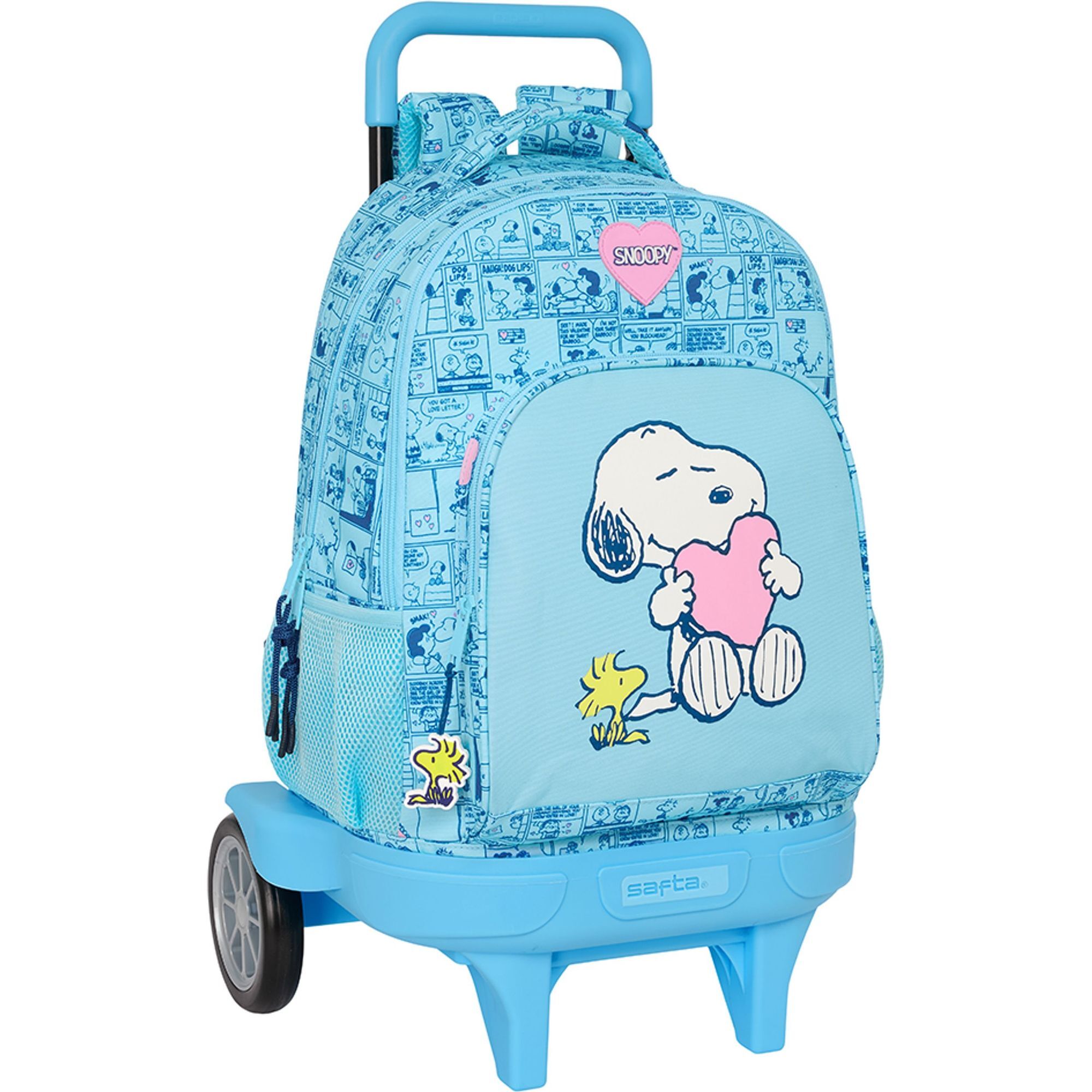 Mochila gde. c/ruedas compact evol. ext. snoopy "love"