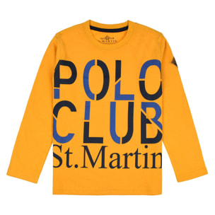 T-shirt manica lunga Polo club print Polo Club St Martin Senape