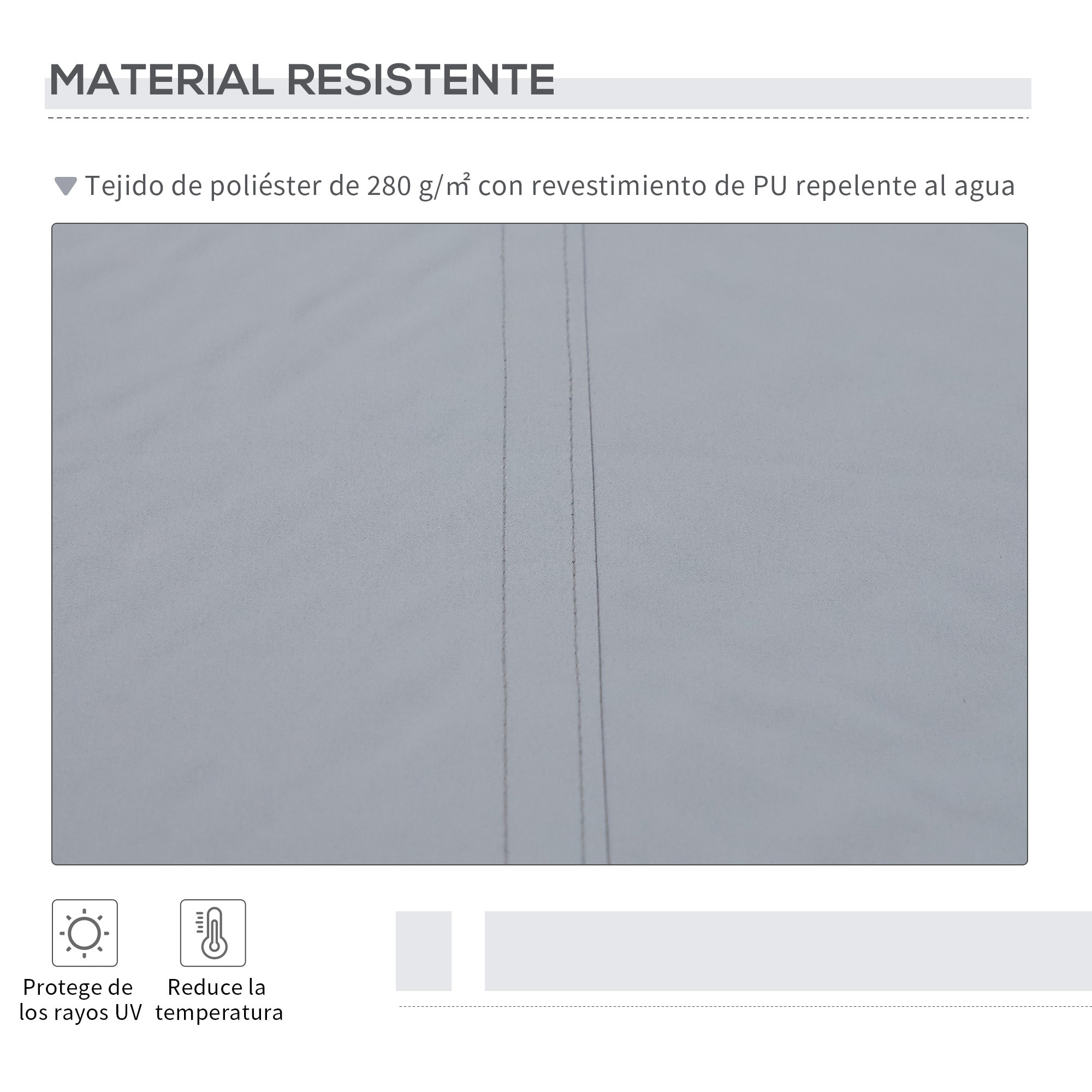 Toldo Manual Retráctil, 4x2,5 cm, Toldo para Balcón con Manivela, Anti-UV, Marco de Aluminio, Toldo Enrollable de Exterior para Jardín, Terraza, Ventanas, Gris