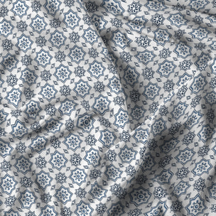 PARURE COPRIPIUMINO PRINTED COLORS, 100% Cotone, Made in Italy - FLOYD BLU