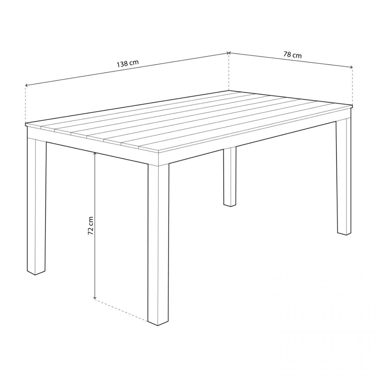 Mesa de exterior Ohana Blanco