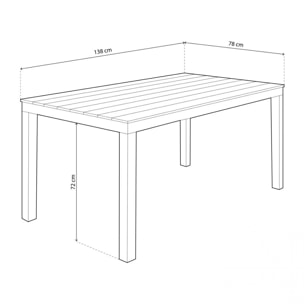 Mesa de exterior Ohana Blanco