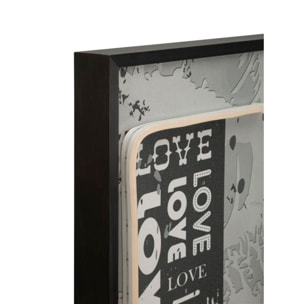STAMPA C/LED SU TELA LOVE CM 60X3,5X90 (APPLICAZIONE 3D ACRILICO)