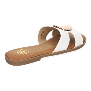 Sandalia Planas de Mujer, Comodas y Elegantes con Diseño Moderno con Adorno en la Pala
