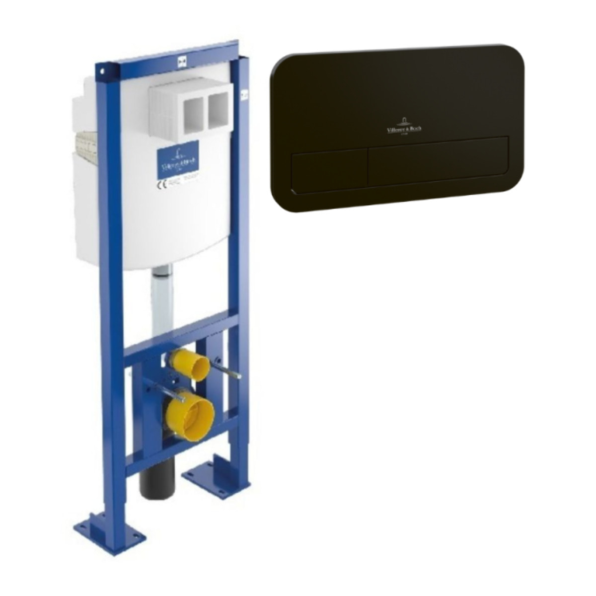 Bâti-support autoportant WC Viconnect avec plaque noir
