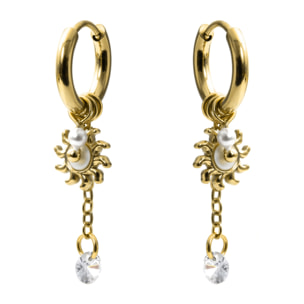 Pendientes Irath acabado oro amarillo 18k