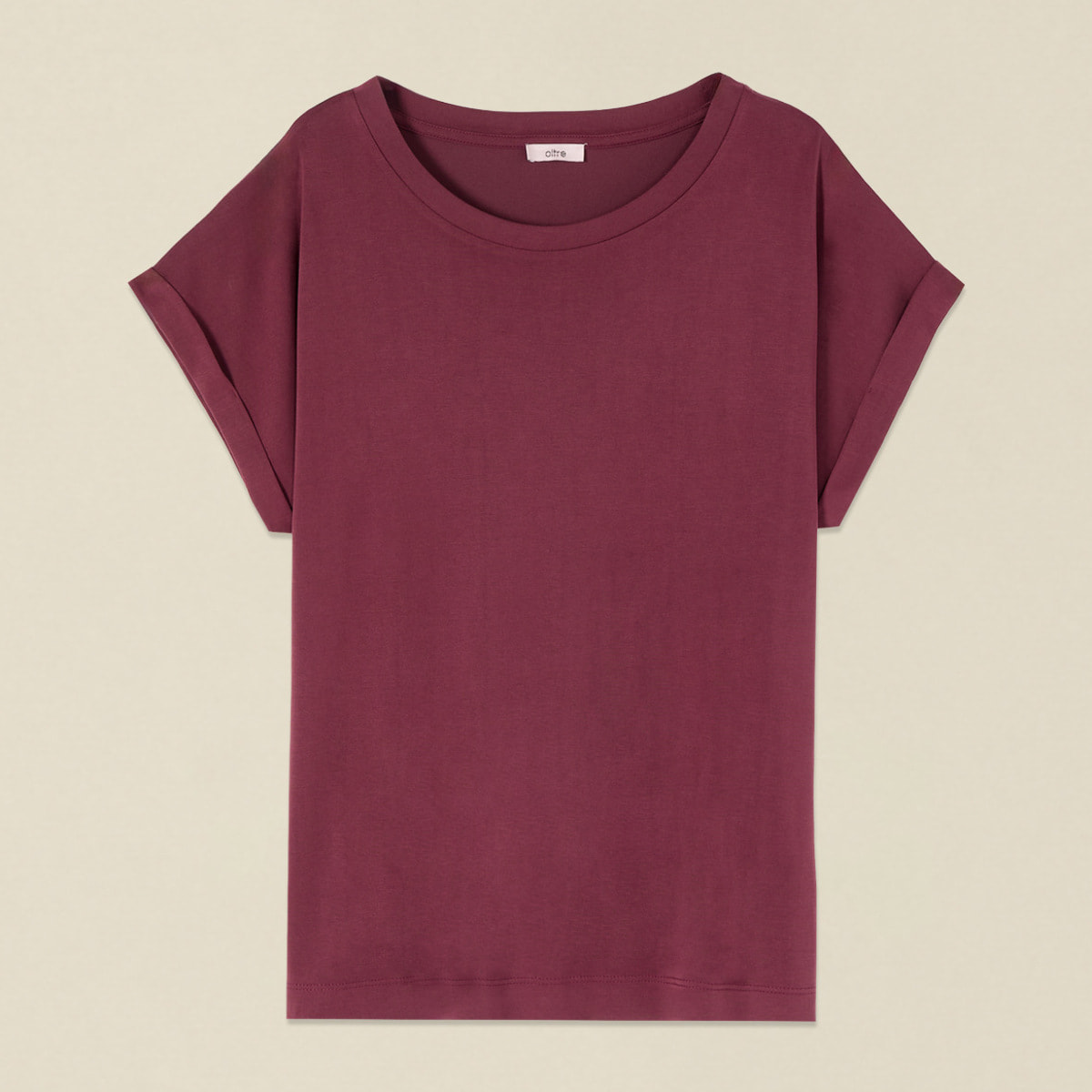 Oltre - T-shirt misto modal - Bordeaux