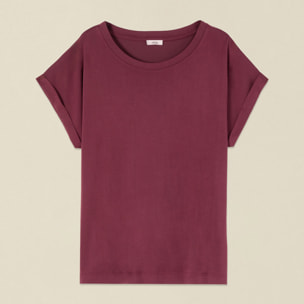 Oltre - T-shirt misto modal - Bordeaux