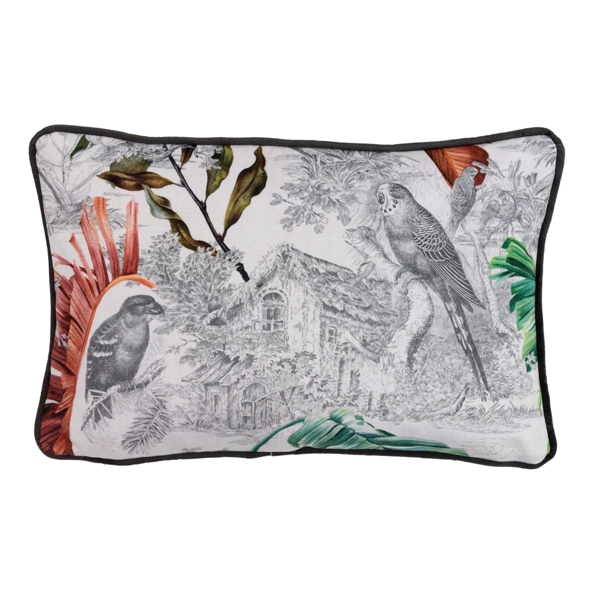 Cojin Velvet Flores Geometrico 45x13x30 Cm