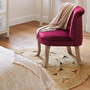Tapis ajouré "Esra" en jute D120cm