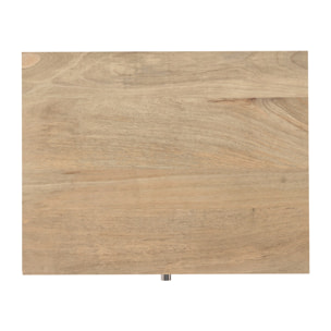 Table de chevet en bois de manguier gravé 1 tiroir - Tiny