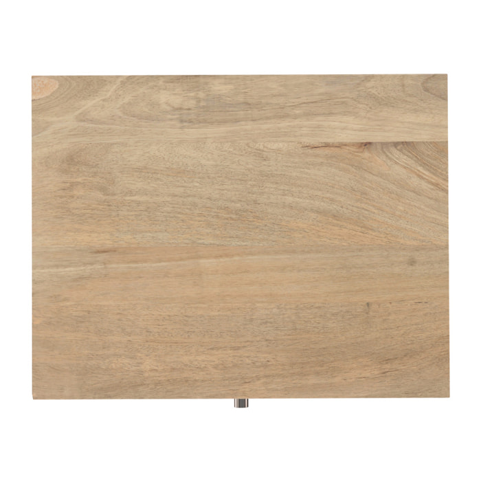 Table de chevet en bois de manguier gravé 1 tiroir - Tiny