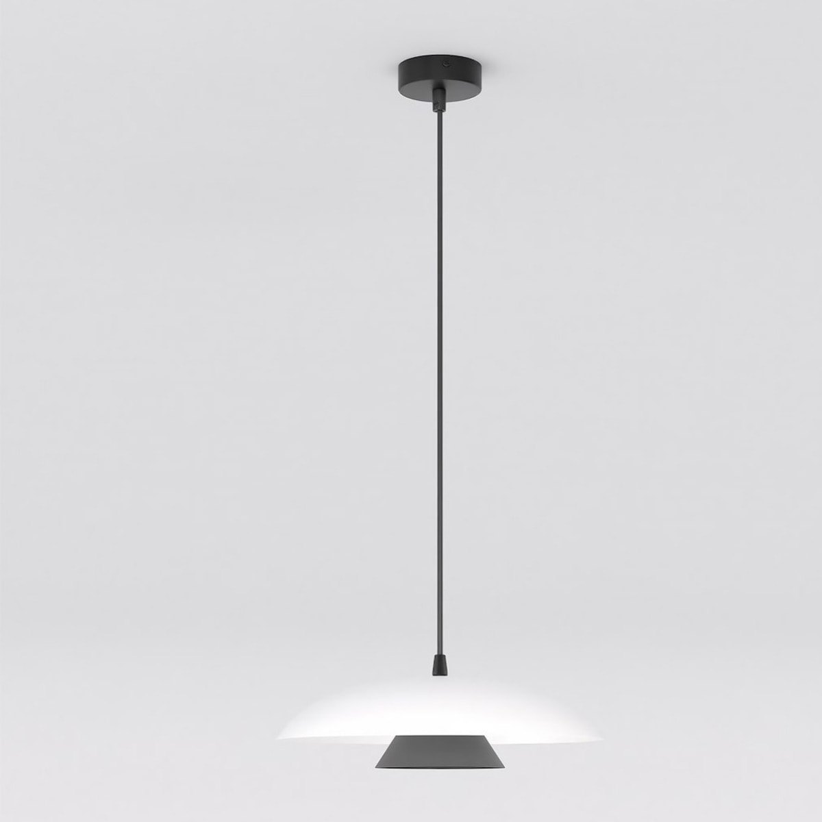Lampada a sospensione Babel in acciaio bianco e nero