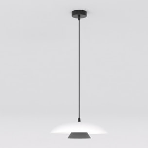 Lampada a sospensione Babel in acciaio bianco e nero