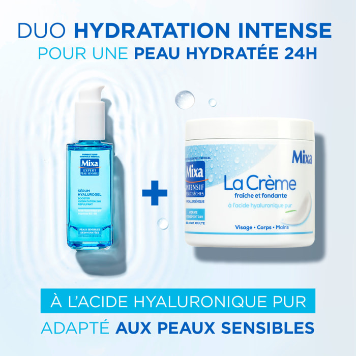 Mixa Routine Acide Hyaluronique Pur Sérum Hyalurogel 30ml & La Crème Fraîche et Fondante 400ml