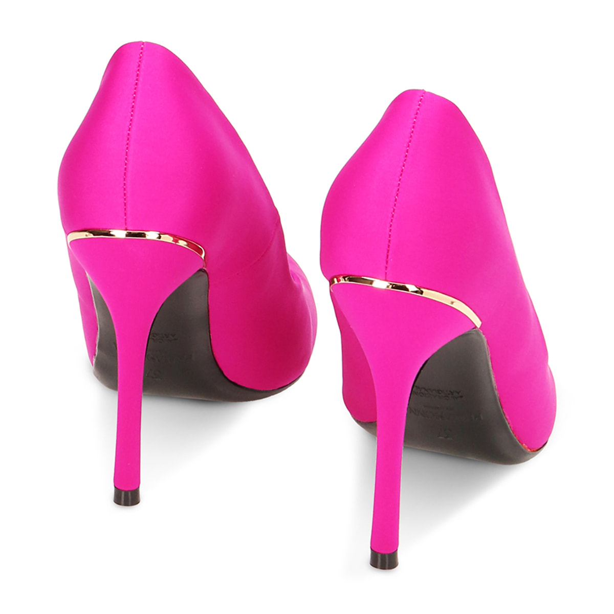 Décolleté fucsia in tessuto, tacco 10,5 cm
