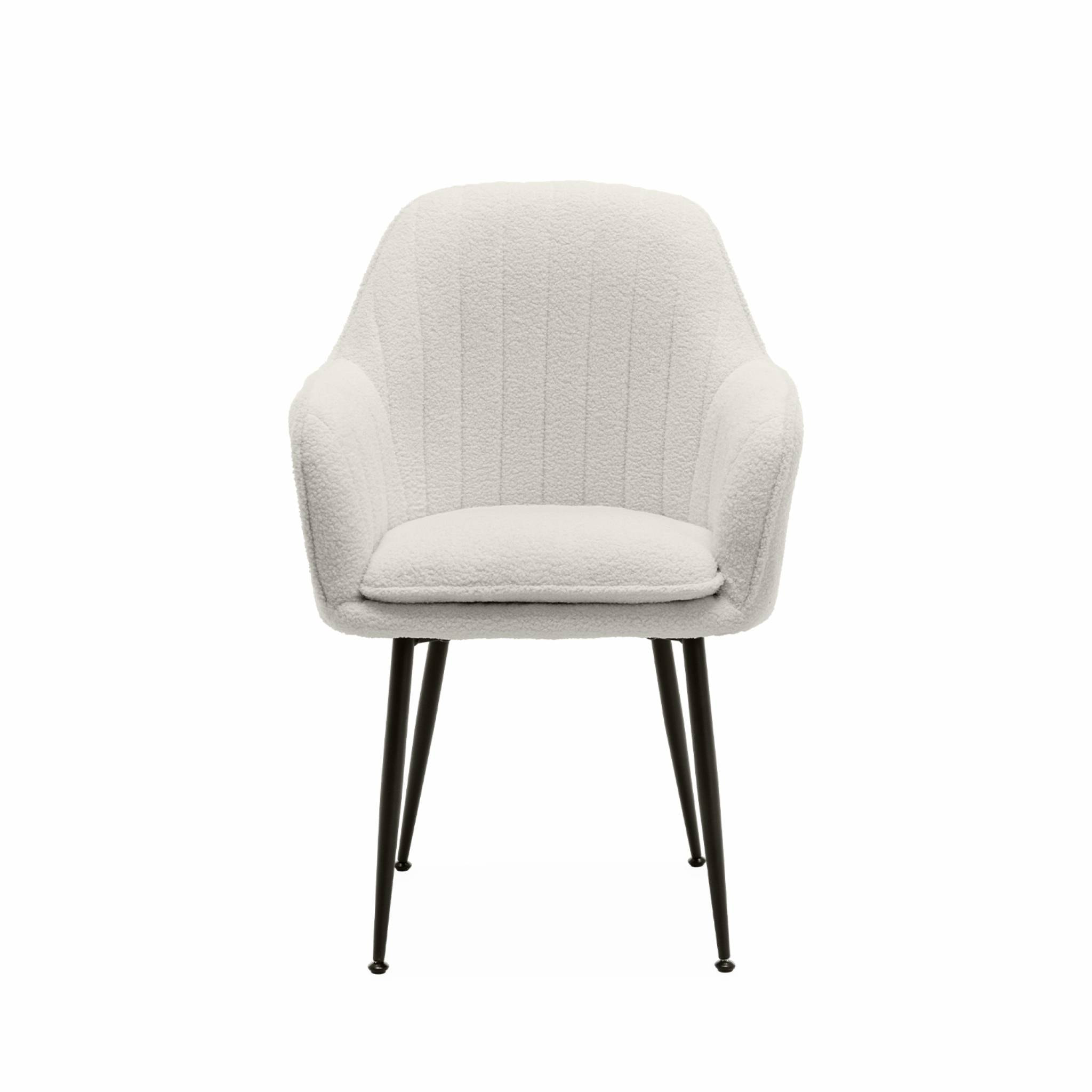 Fauteuil métal et bouclette SHELLA