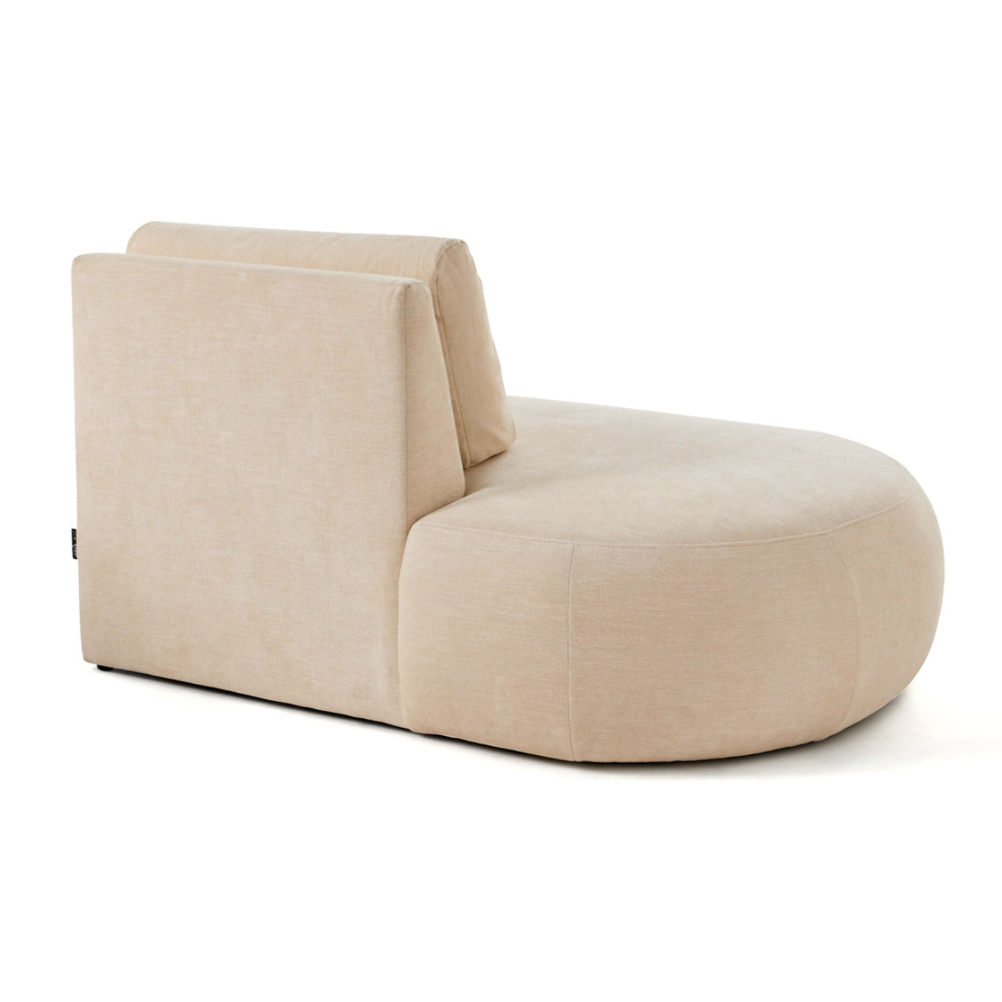 Santorini - module d'assise gauche - en tissu texturé - Beige