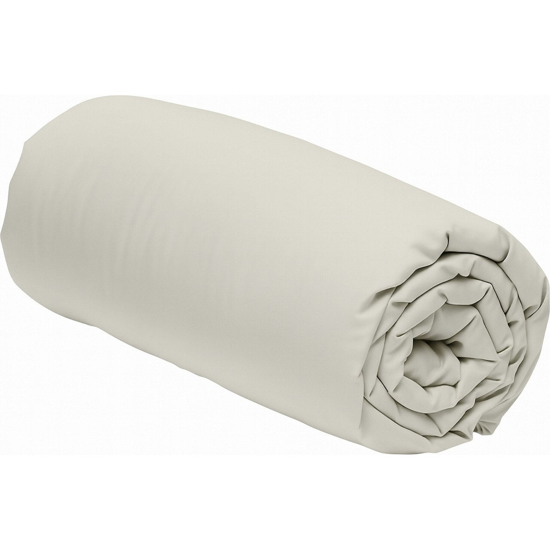 DRAP HOUSSE 2 PERS 160x200  GRIS PERLE