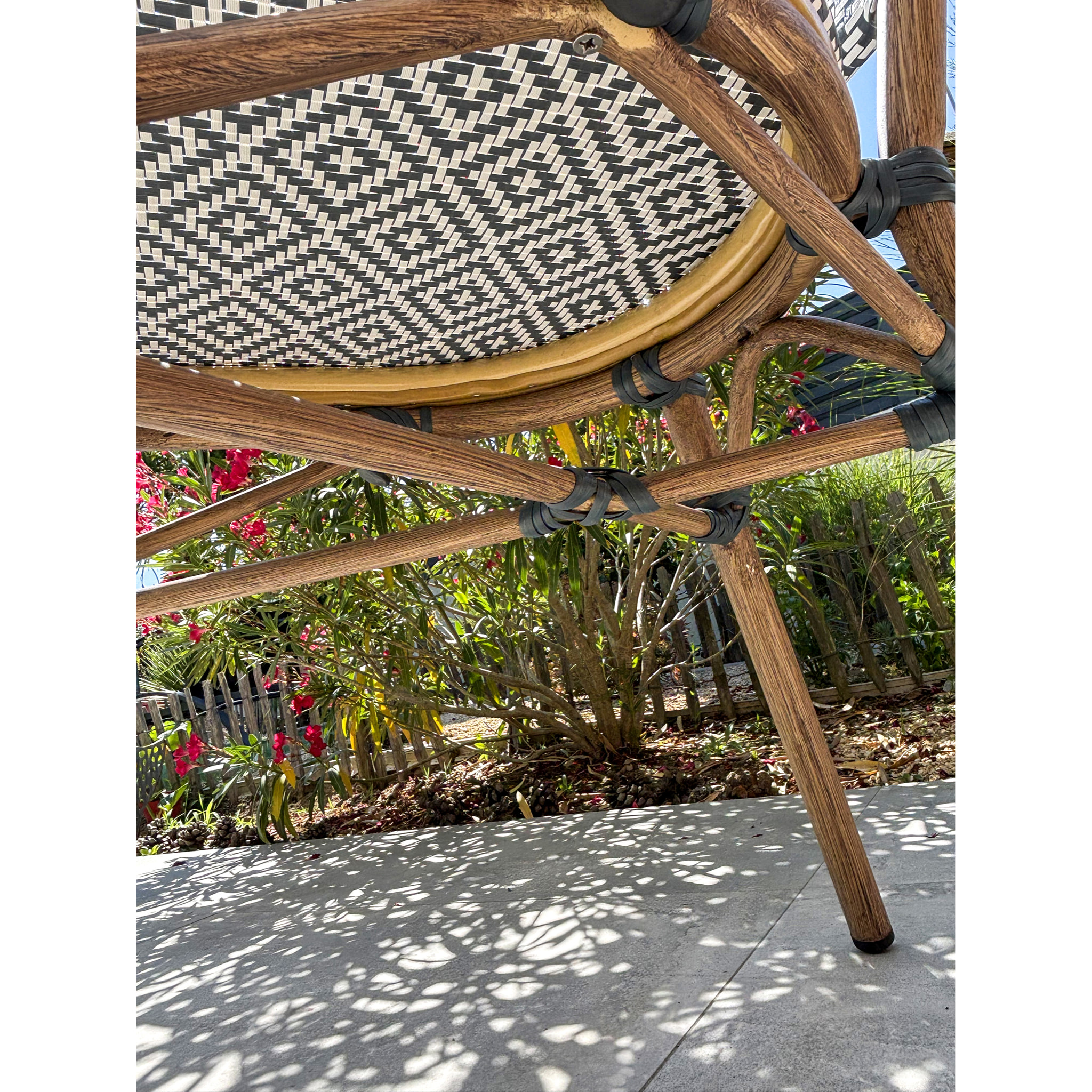 BISTRO - Fauteuil de jardin empilable en aluminium - bleu