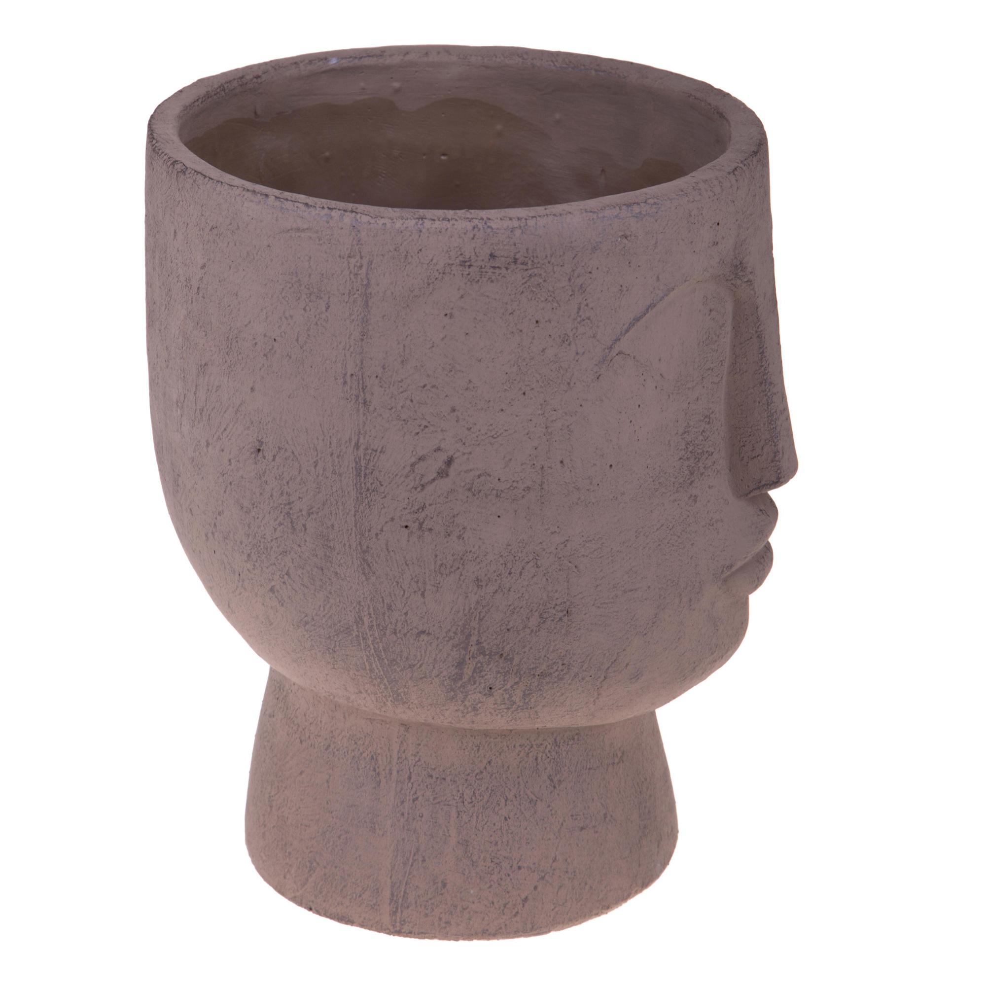 Vaso Testa 25X23,5X30 Cm - Pezzi 1 - 25X30X23,5cm - Colore: Bianco - Bianchi Dino - Decori Casa E Complementi