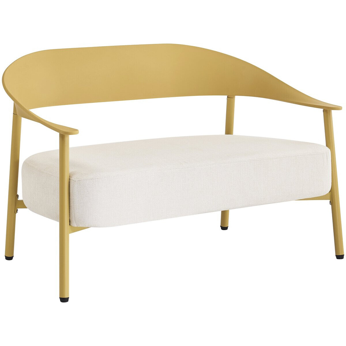 Salon de jardin en métal et plastique "Céora" - 4 places - Jaune