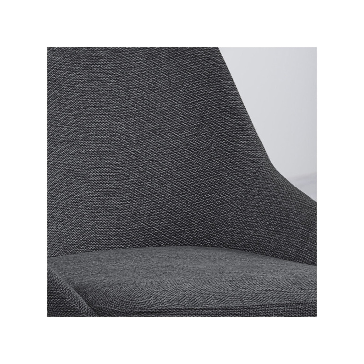 Chaise de bar en tissu avec pieds évasés en métal noir - MONDO
