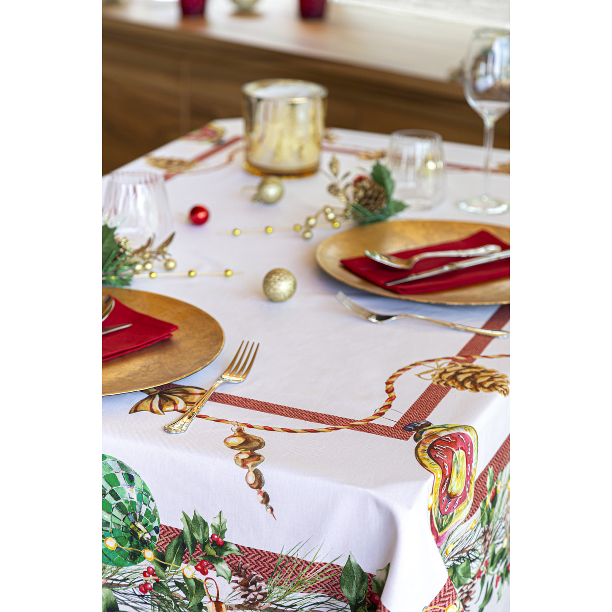 NOËL DECORATION - Nappe de Noël 100% coton - plusieur dimensions