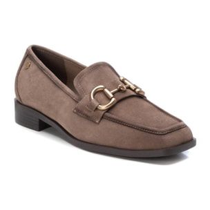 Zapato mocasín de piel taupe