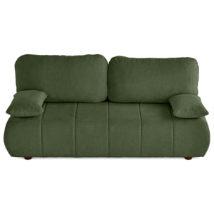 Harper - canapé 3 places convertible avec coffre en tissu texturé - Vert
