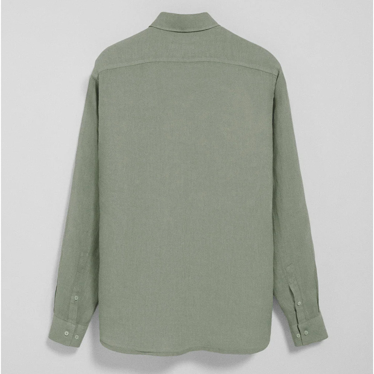 Camicia vede militare in lino tinta in capo con ricamo Rigby Go