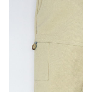PANTALÓN CARGO SARGA BEIGE