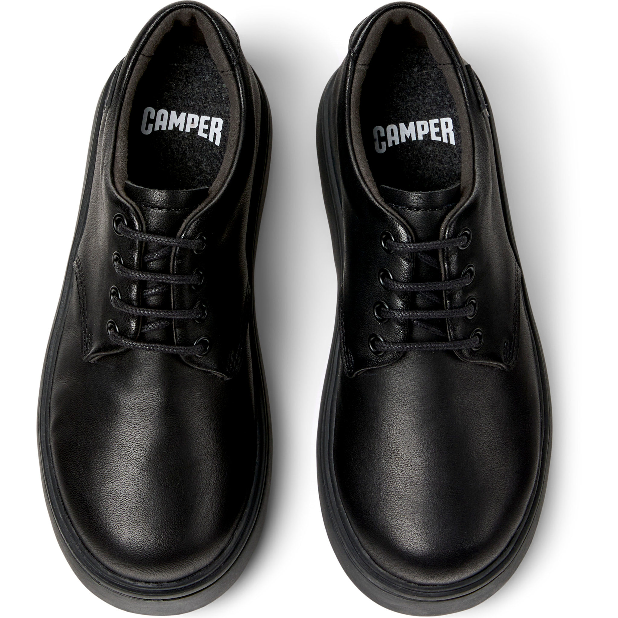 Zapatos de cordones - CAMPER Norte - Negro - Cuero liso