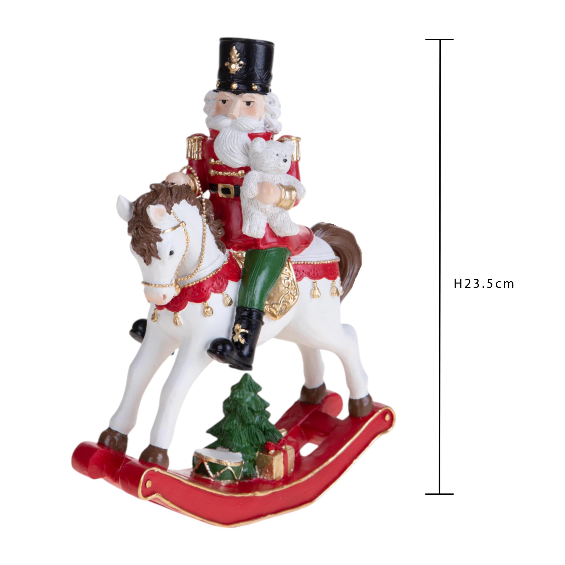 Cavallo dondolo con schiacc/bab - Pezzi 2 - ROSSO - Bianchi Dino SpA