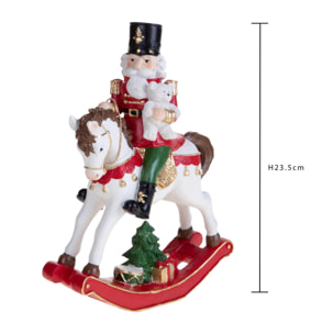 Cavallo dondolo con schiacc/bab - Pezzi 2 - ROSSO - Bianchi Dino SpA