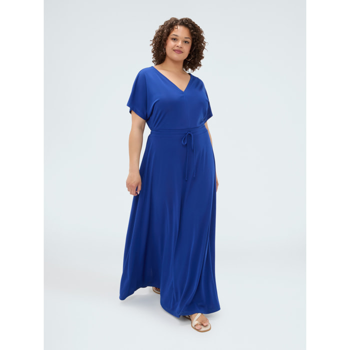 Fiorella Rubino - Vestito Pretty in jersey con coulisse in vita - Blu