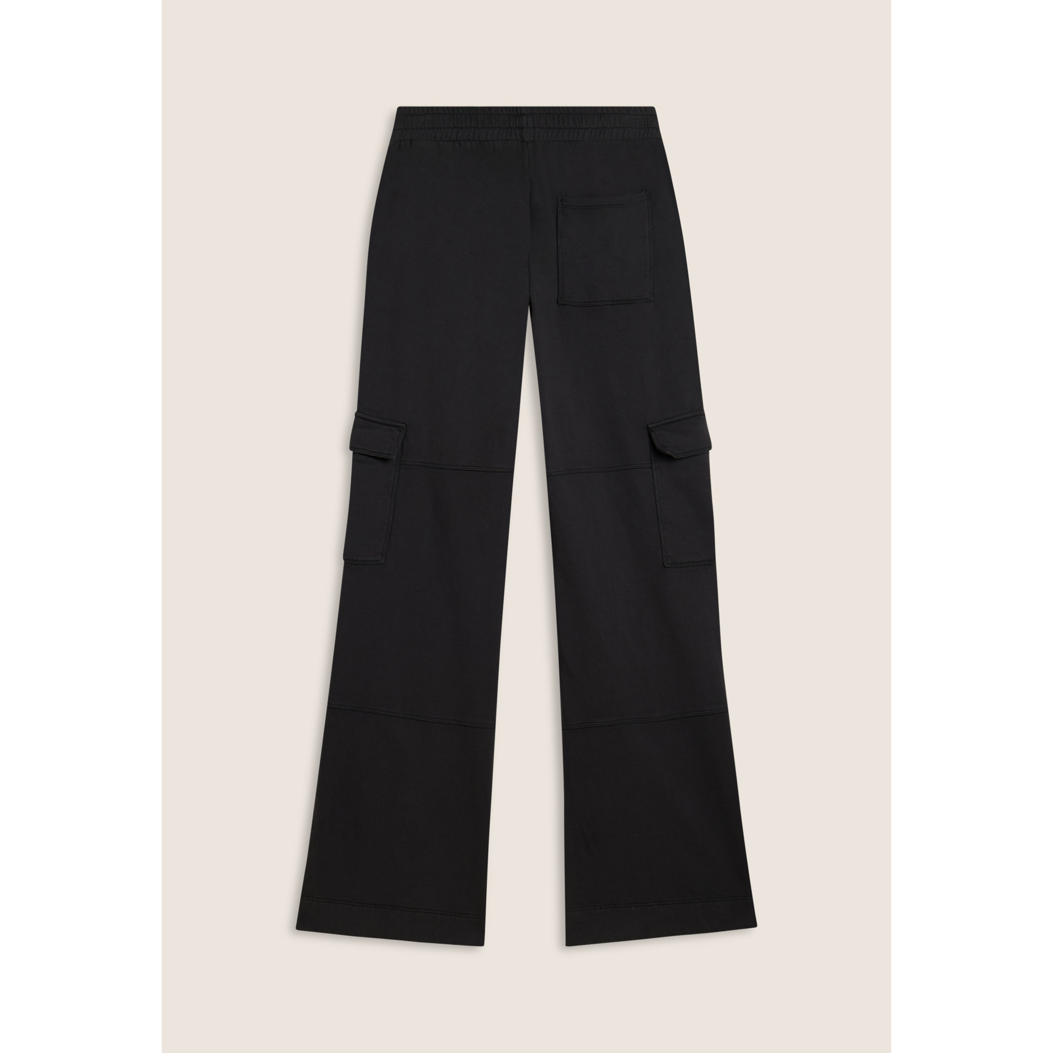 Pantaloni cargo wide leg in felpa con tasconi