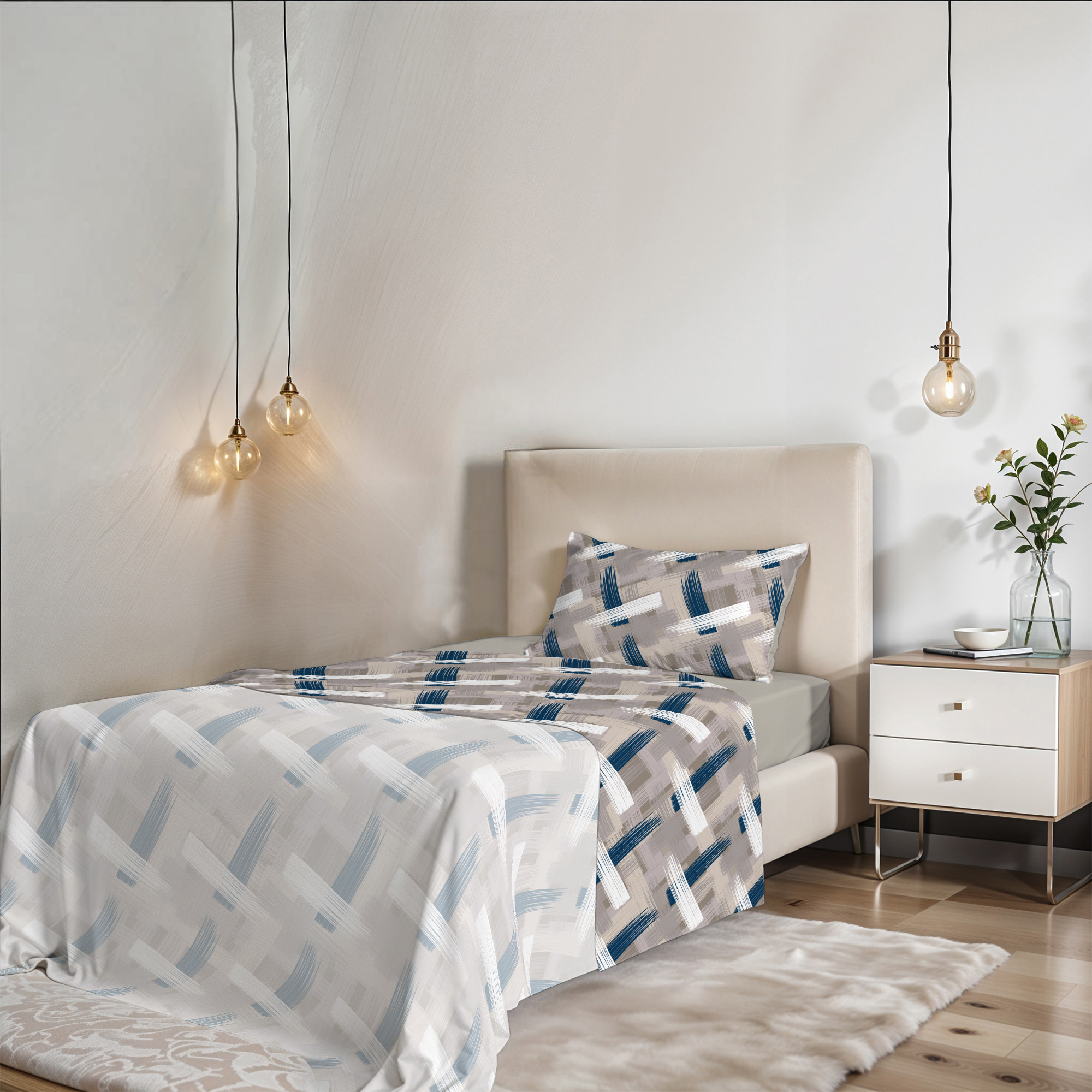 COMPLETO LETTO FANTASY PIAZZA E MEZZA - 100% MICROFIBRA