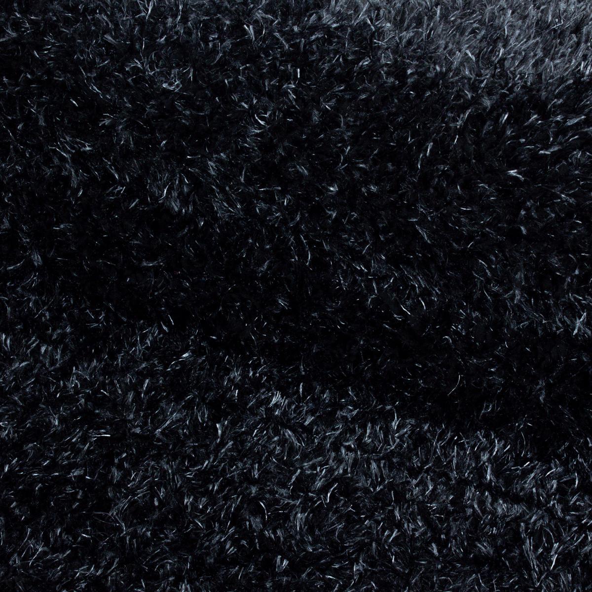 Tapis longs poils shaggy tissé motif uni RAMU