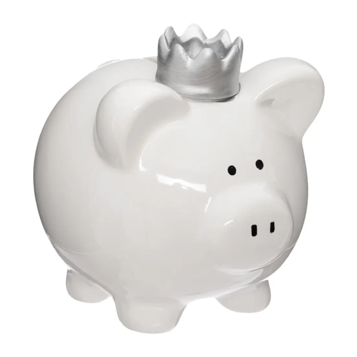 Tirelire cochon H.14,5cm grès