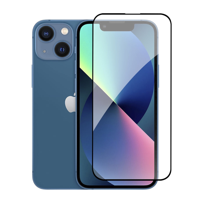 DAM Proteggi schermo in vetro temperato  a copertura totale per iPhone 13 Mini 6,09x0,06x12,8 cm. Colore trasparente