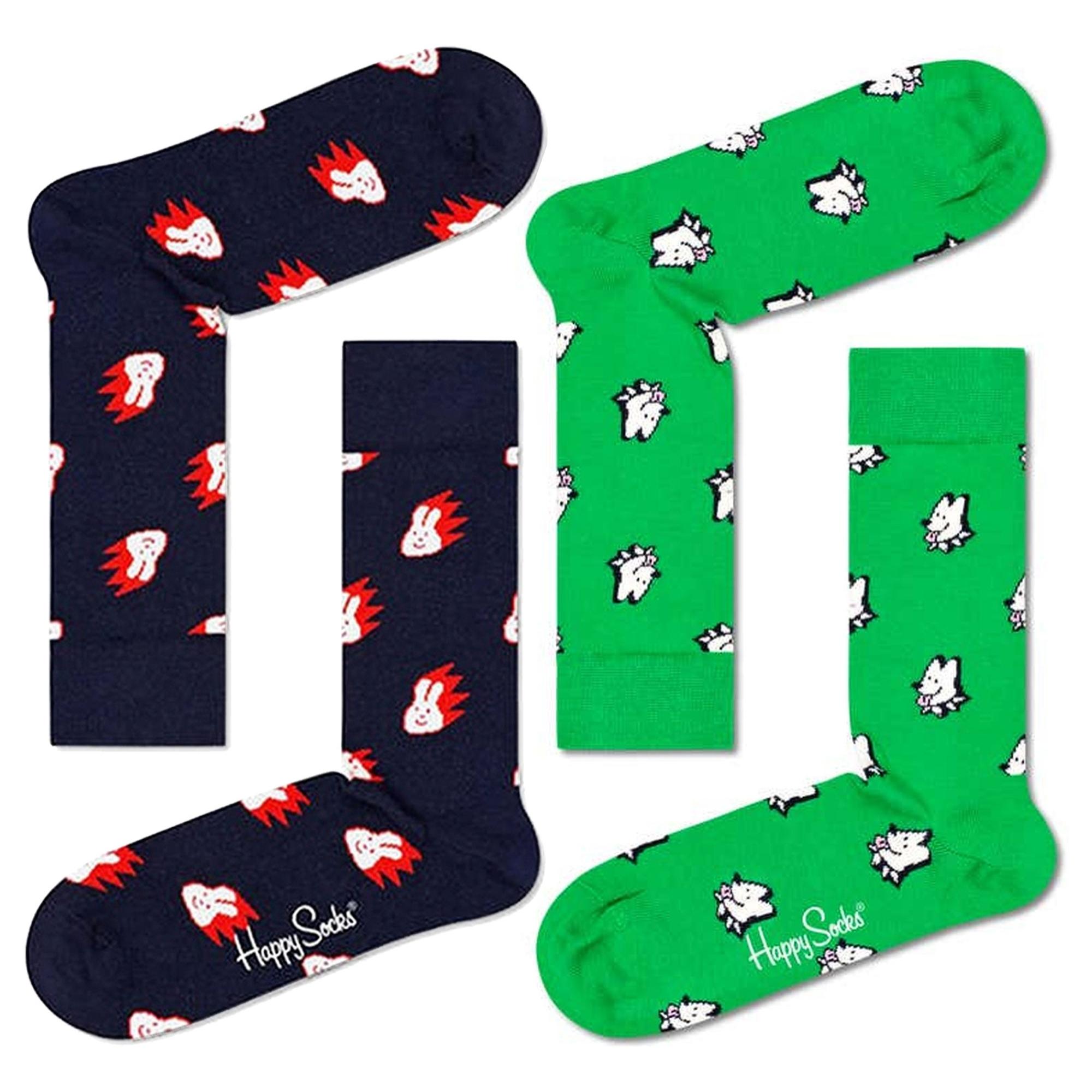 Calcetines 2 pack greendog y bunny talla