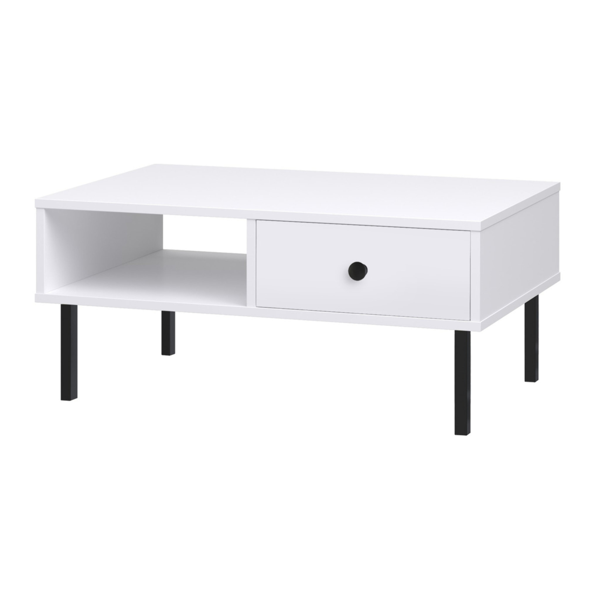 Tavolino da salotto Venus bianco con cassetto