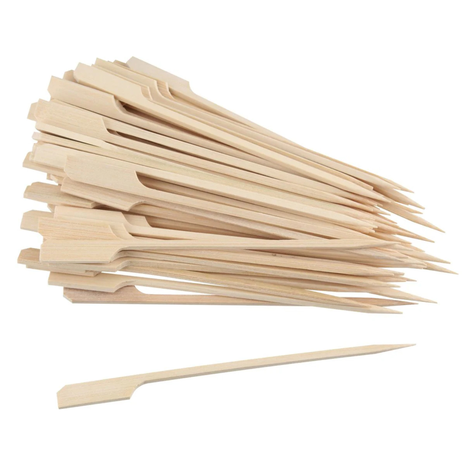 Lot de 50 pics en bois brochettes de 15 cm Fackelmann Single Use