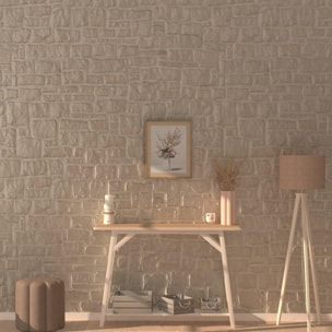 Toile imprimée "Tiana" 40x50cm beige