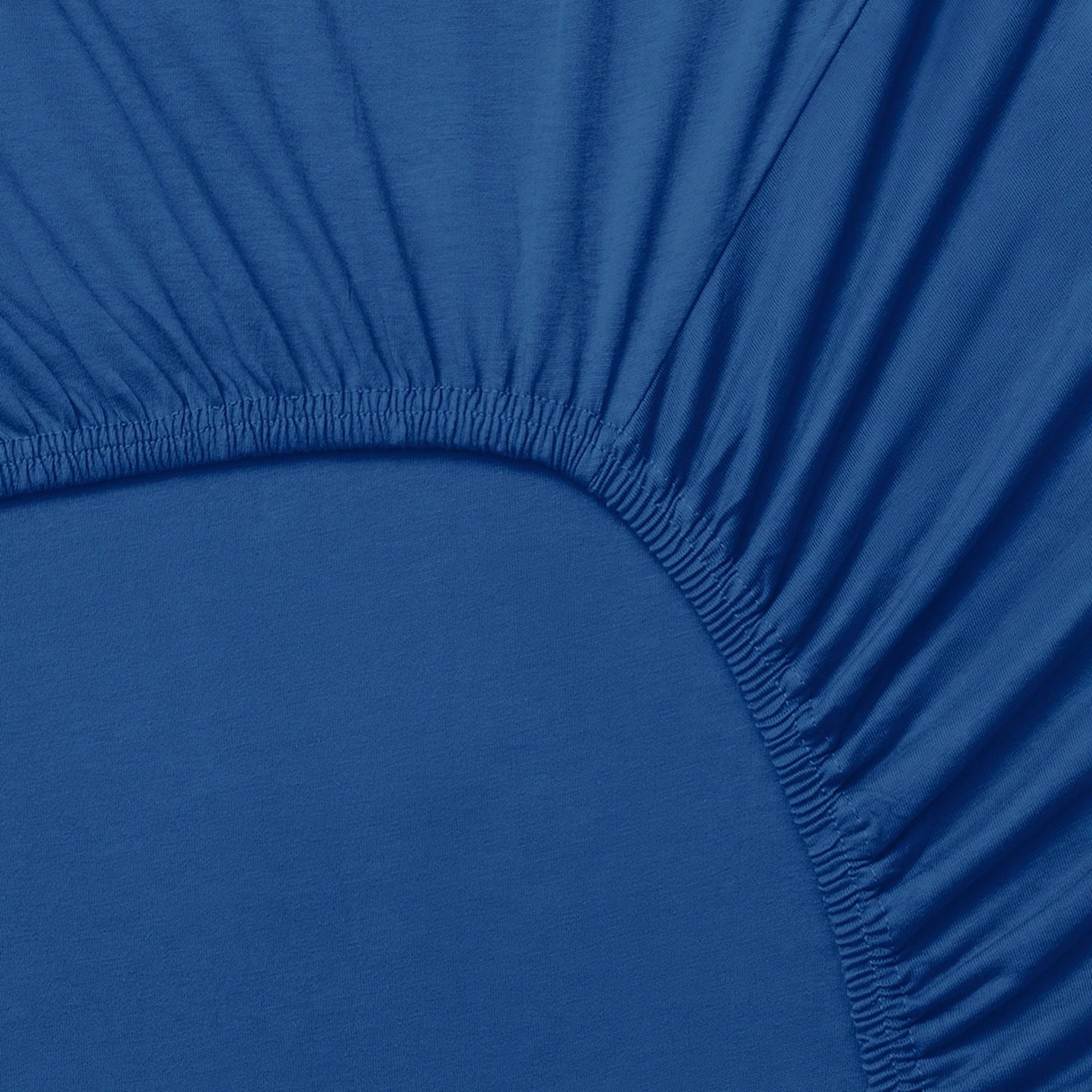 Sábana bajera (200x200+30cm solapa) 100%algodón 180tc color azul marino logo bordado el ganso